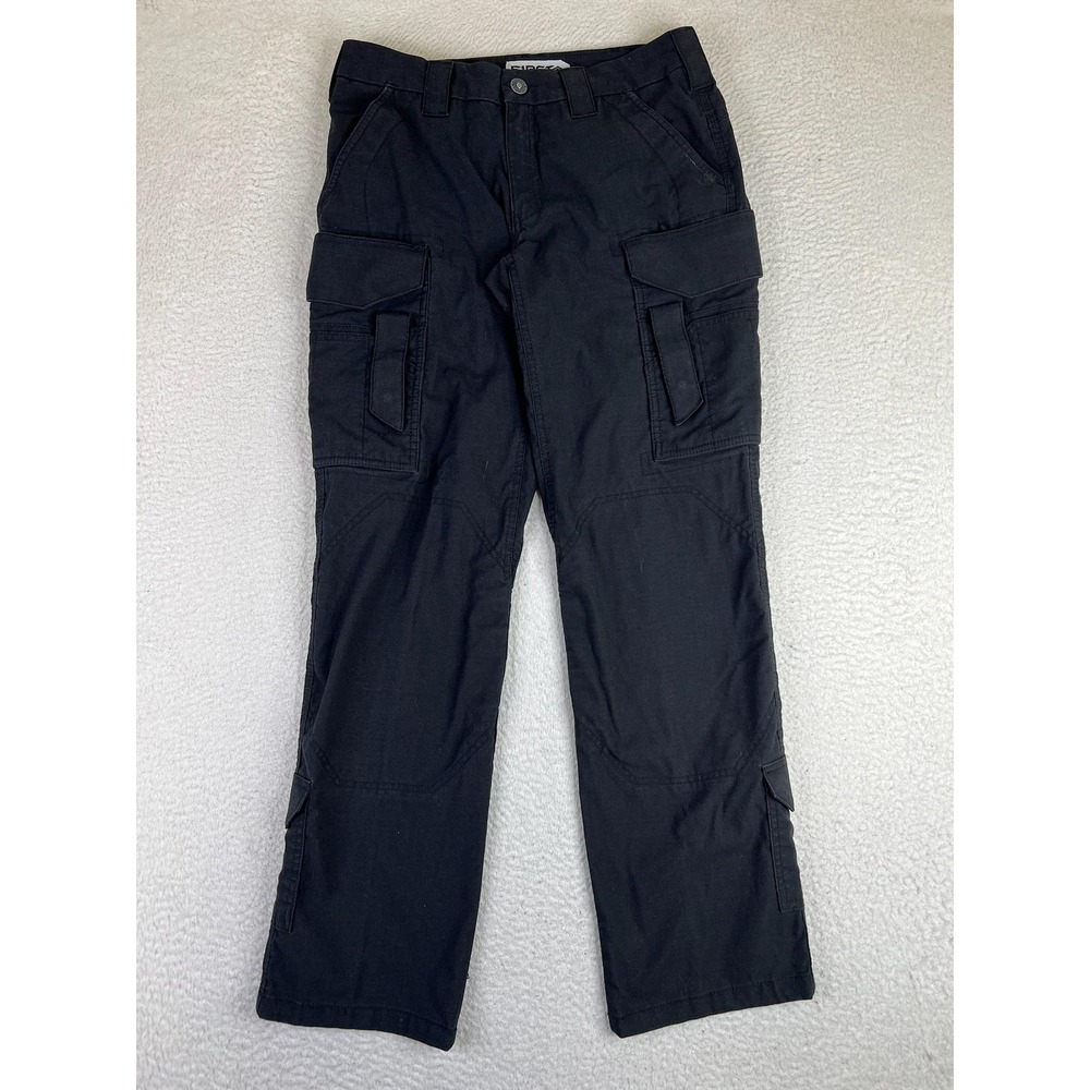 First Tactical Pants Womens 8 Black Twill Cargo Utility Workwear Pockets F1rst